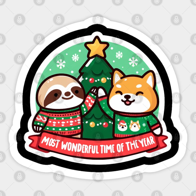 Most Wonderful Time Of The Year Sticker by Plushism